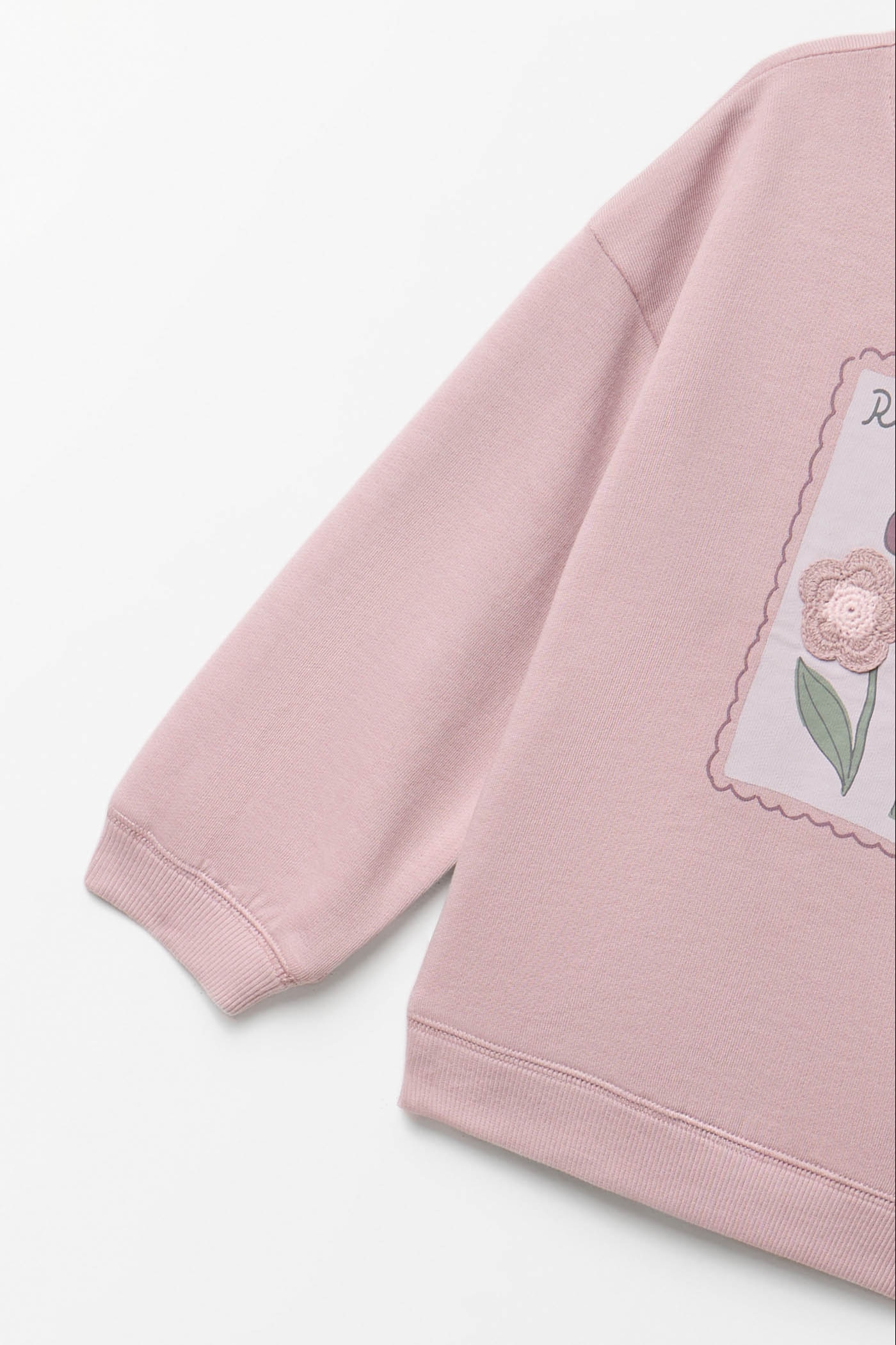 Sweatshirt de Crochet Floral Lilás-2