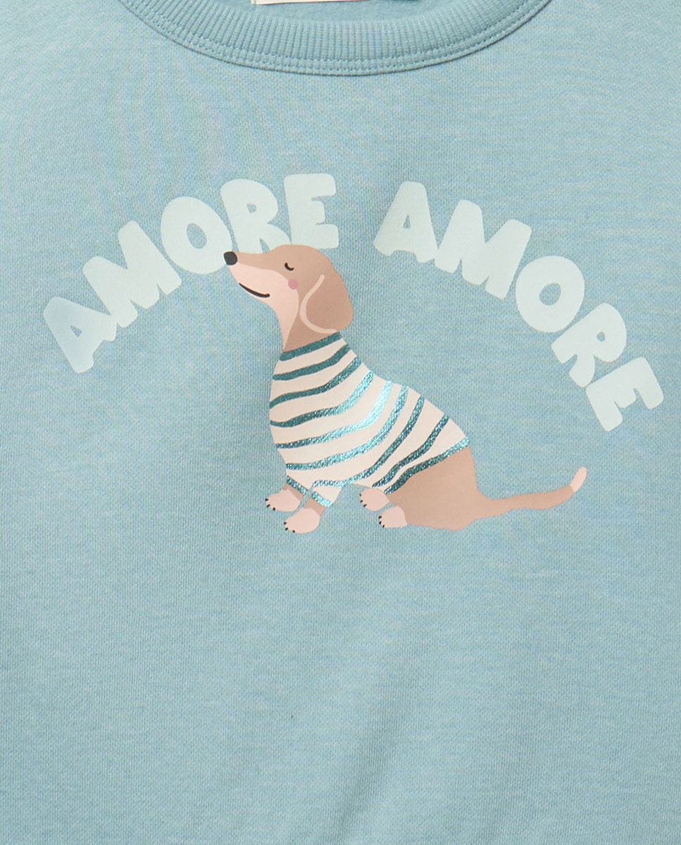 Sweatshirt com Falsa Camisa Verde Pato-2