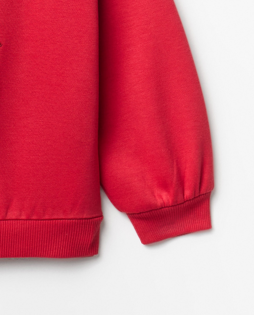 Sweatshirt com Rena Vermelho-5