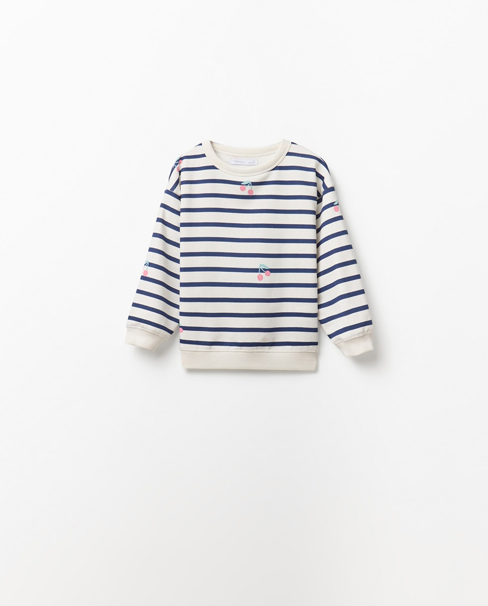 Sweatshirt às riscas Sfera Cru-4