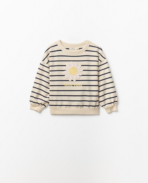 Imagen 0 de Sudadera rayas flor