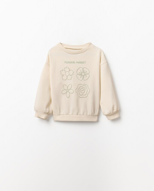 Imagen 0 de Sudadera flores cordón