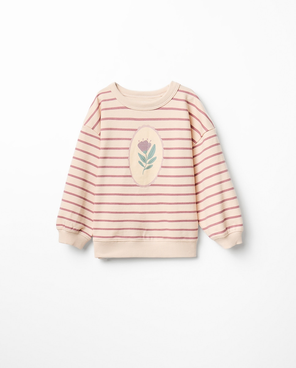 Imagem 0 de Sweatshirt às Riscas - Bordeaux