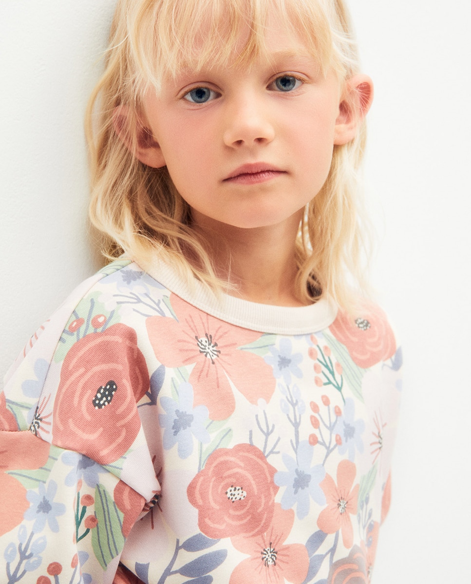 Imagen 2 de Sudadera flores - Sfera - 120 Crudo 120 Crudo