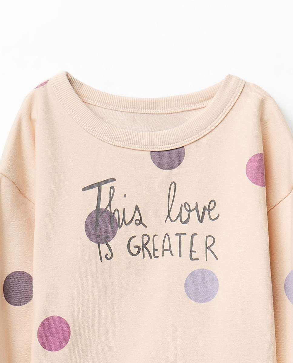 Sweatshirt às Bolinhas Sfera 120 Cru-2