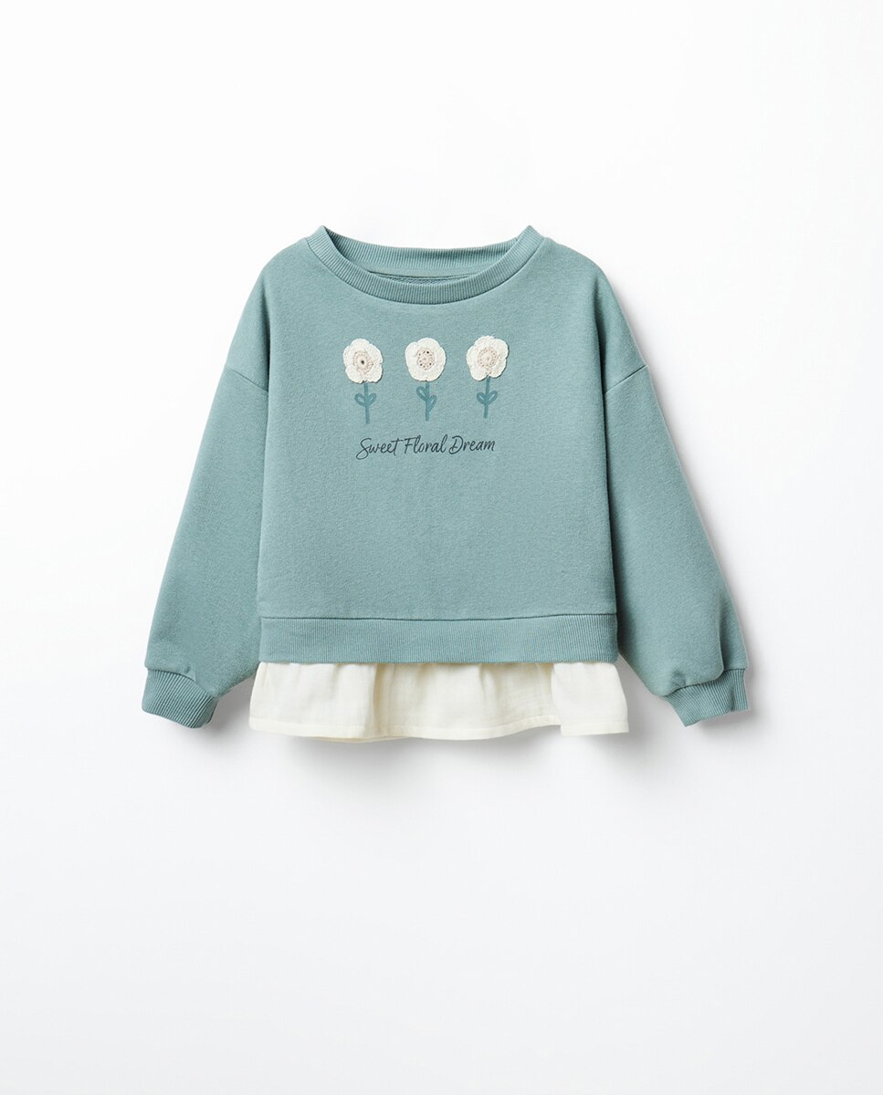 Imagem 0 de Sweatshirt com Falsa Camisa