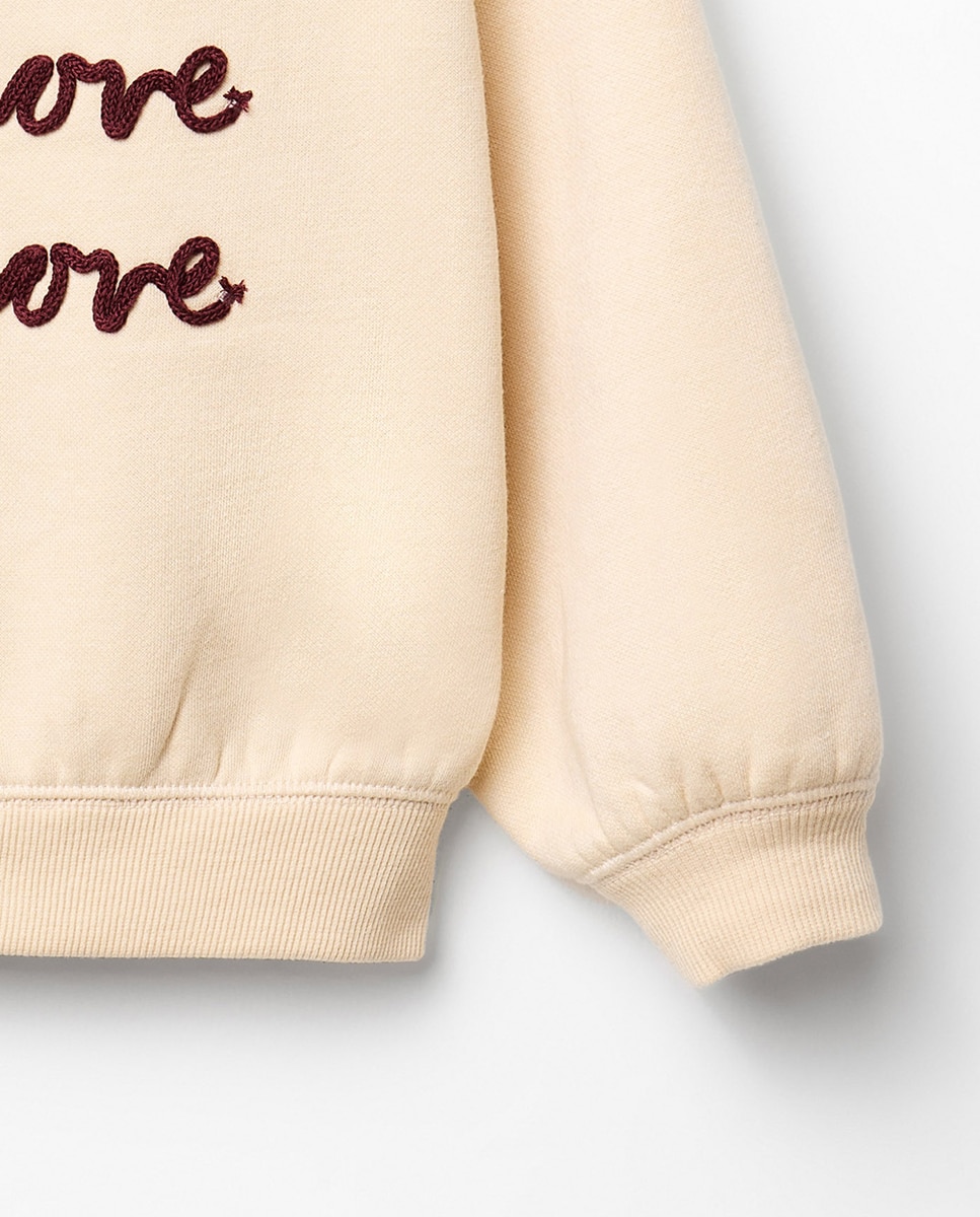 Sweatshirt com Cordão Amore Sfera 120 Cru-3