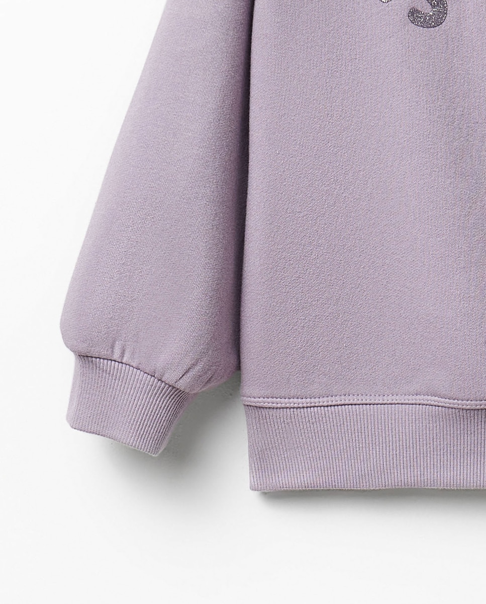 Sweatshirt com Cão de Tachas 282 Malva-3