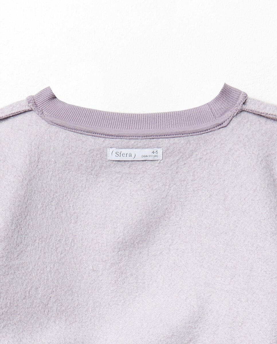 Sweatshirt com Cão de Tachas 282 Malva-4