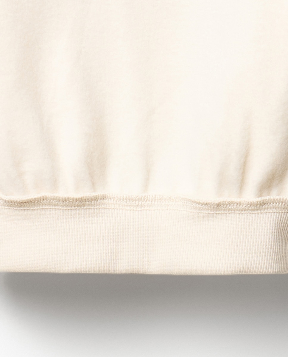 Sweatshirt de Veludo com Laços 120 Cru-4
