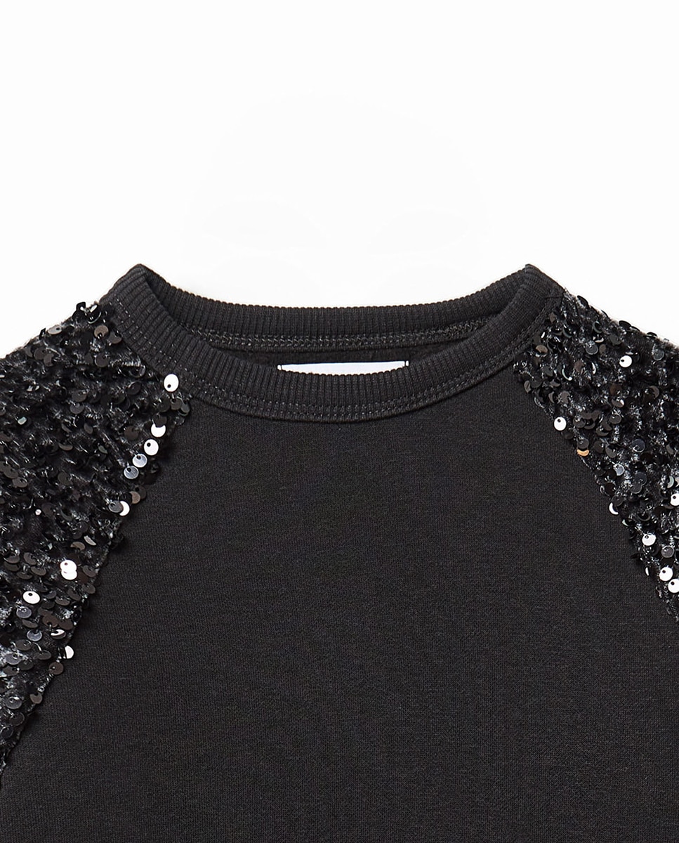 Sweatshirt com Mangas com Lantejoulas 830 Antracite-2