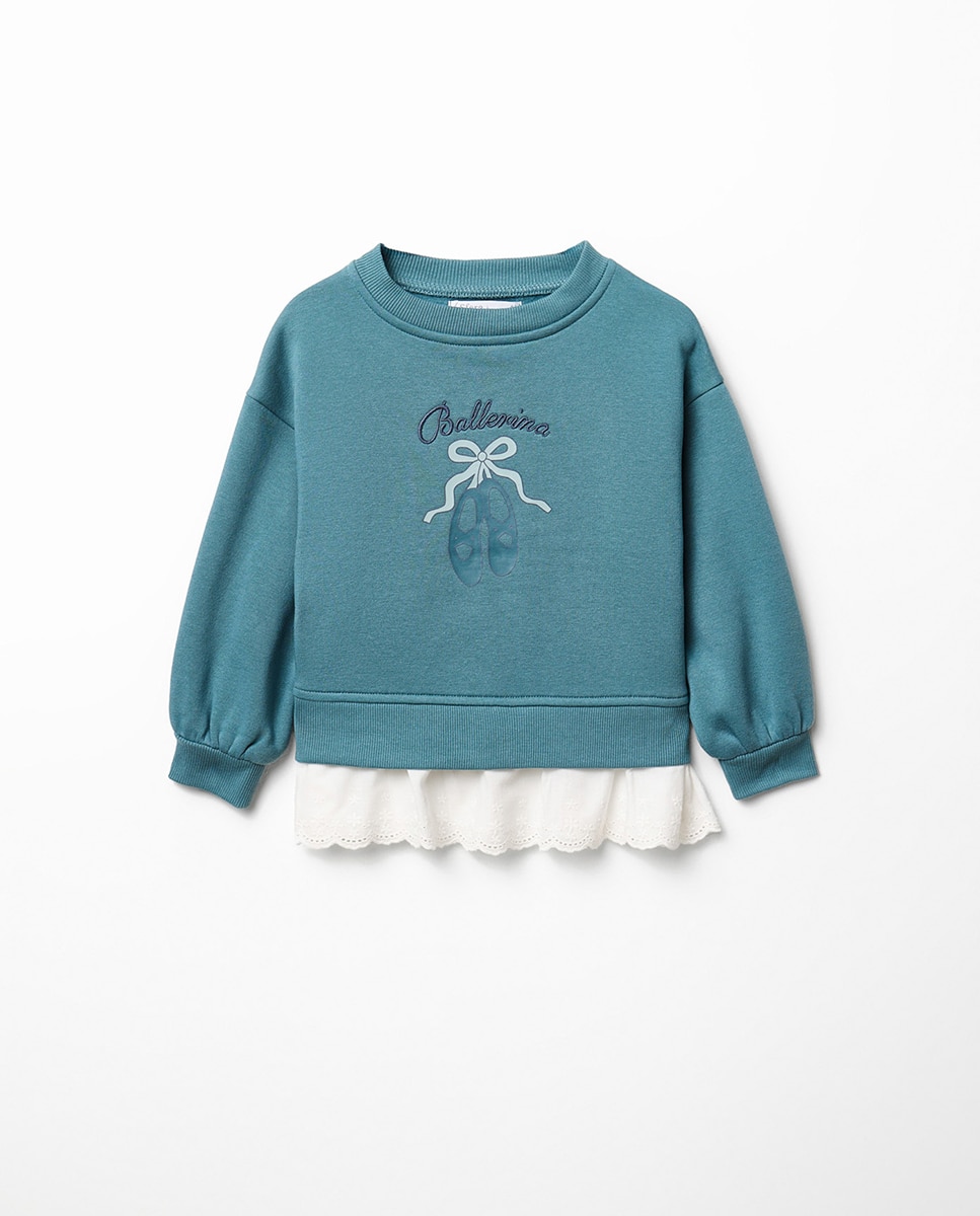 Imagem 0 de Sweatshirt com Falsa Camisa