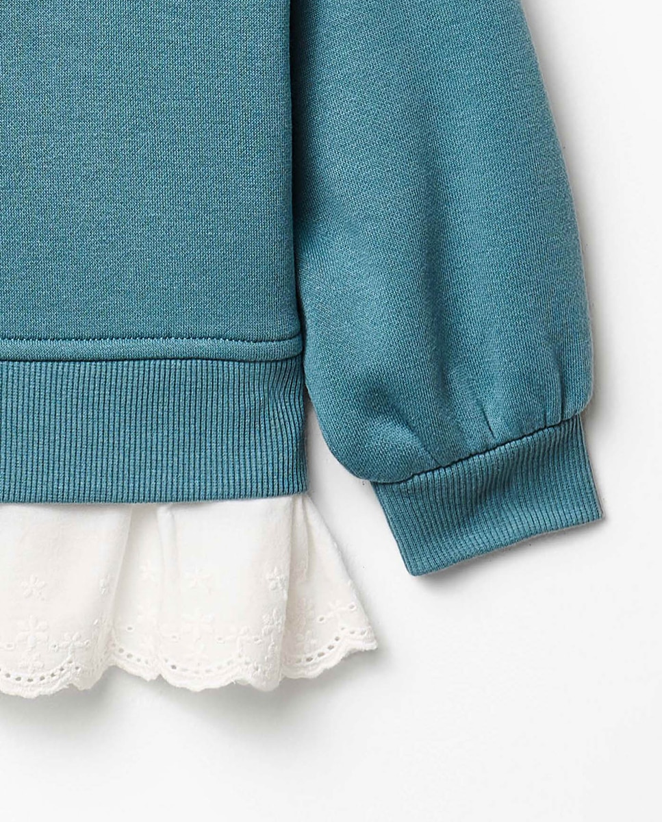 Sweatshirt com Falsa Camisa Sabão-3