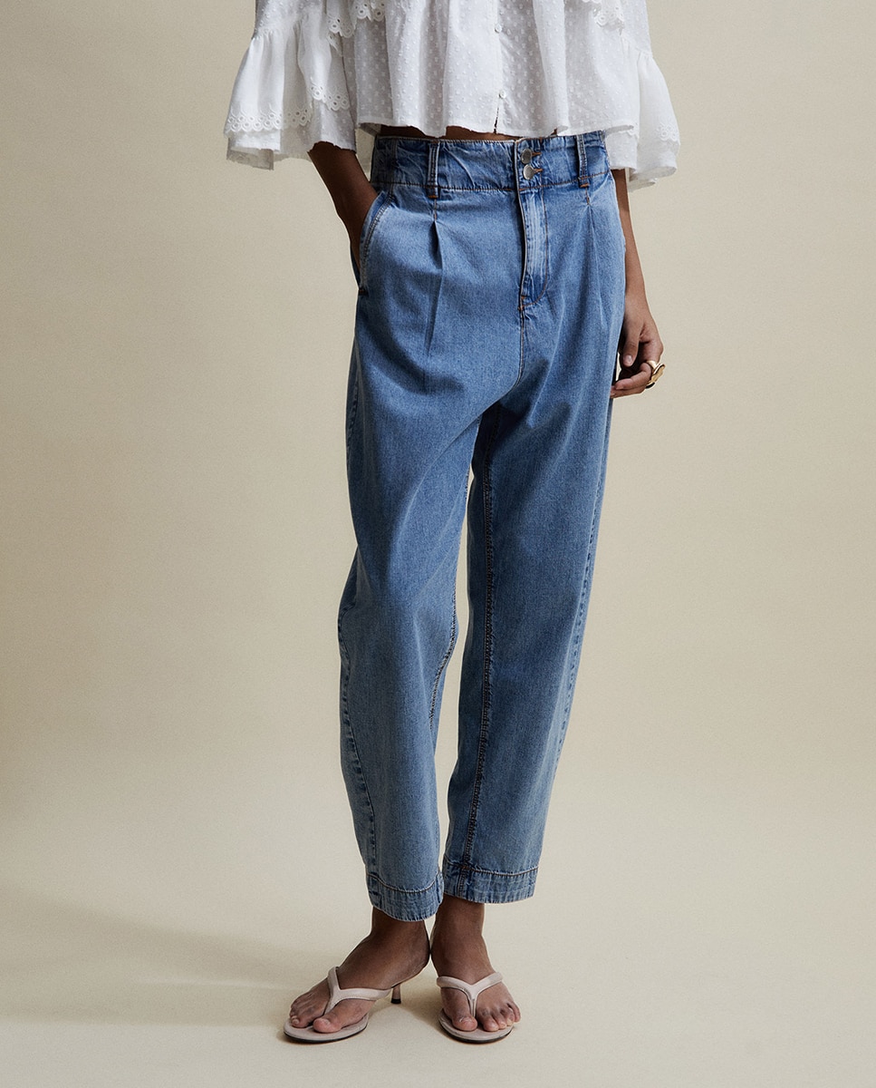 Jeans Baggy Tapered Azul-2