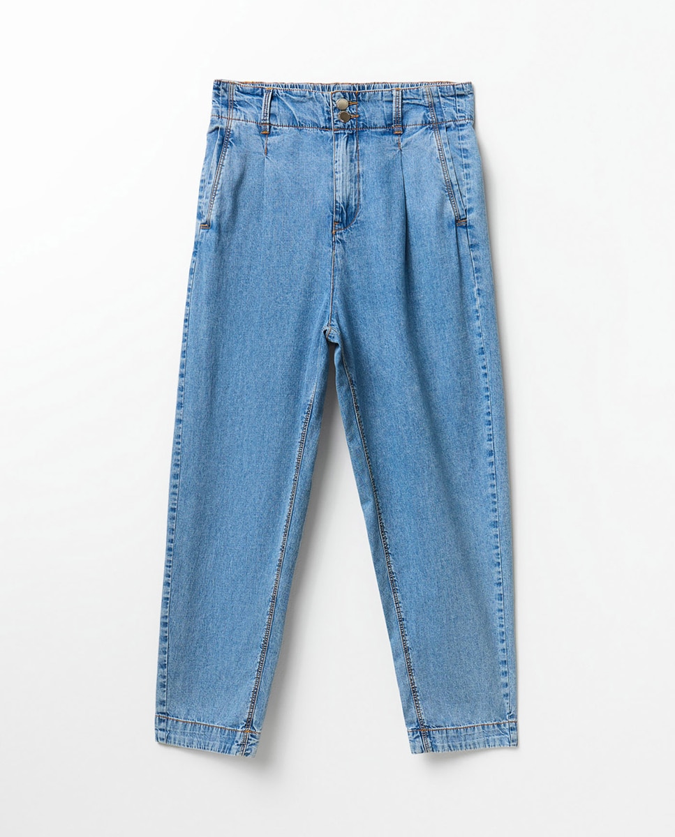 Jeans Baggy Tapered Azul-5