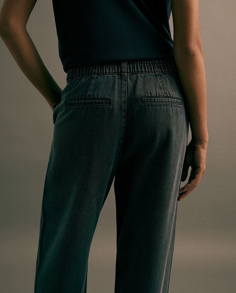 Jeans Baggy Tapered Cinzento-6