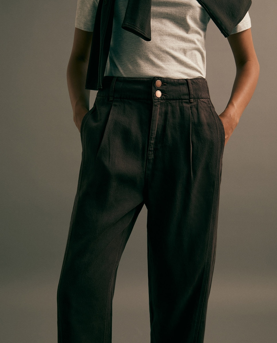Jeans Baggy Tapered Chocolate-3