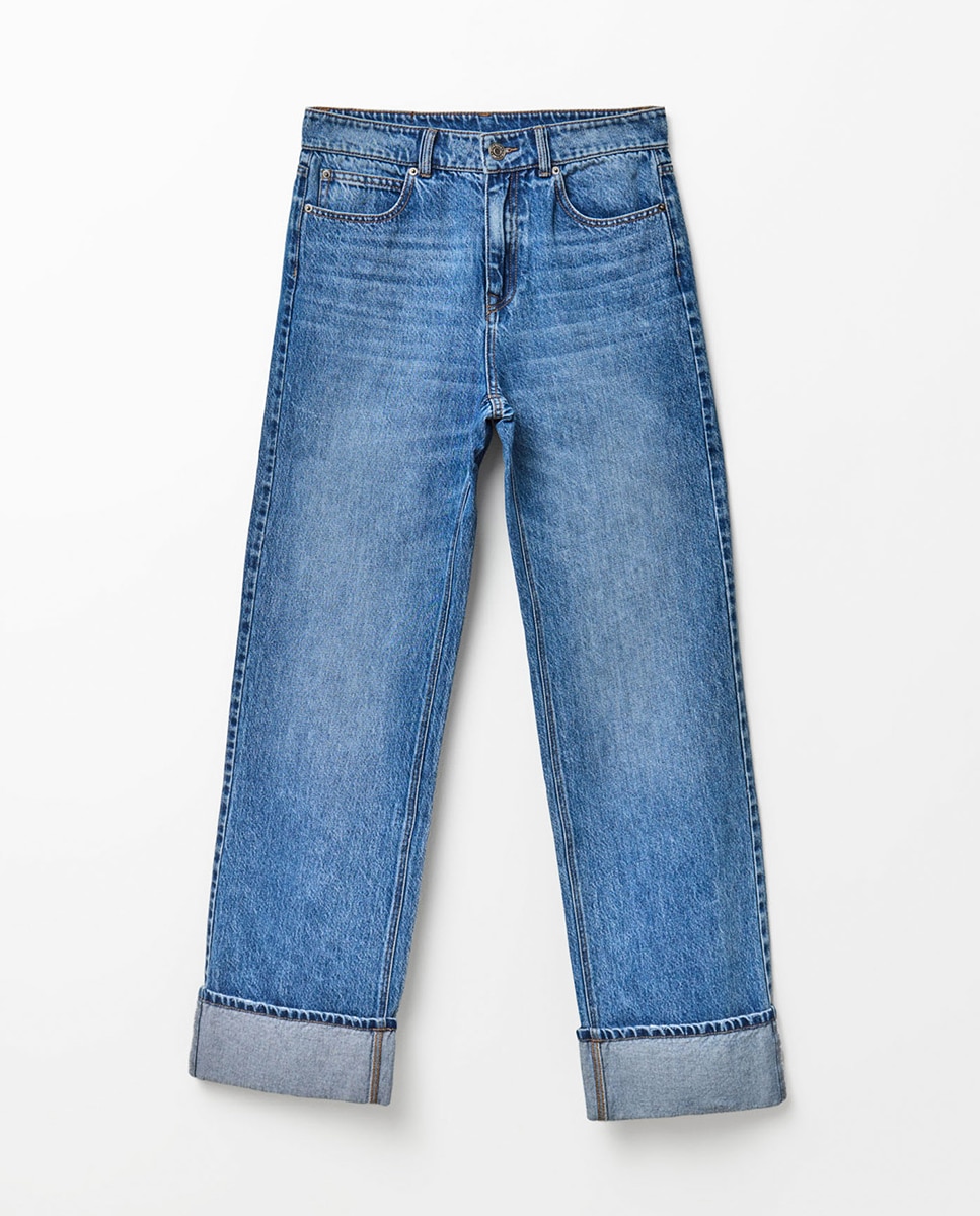 Jeans Straight Azul pálido-8