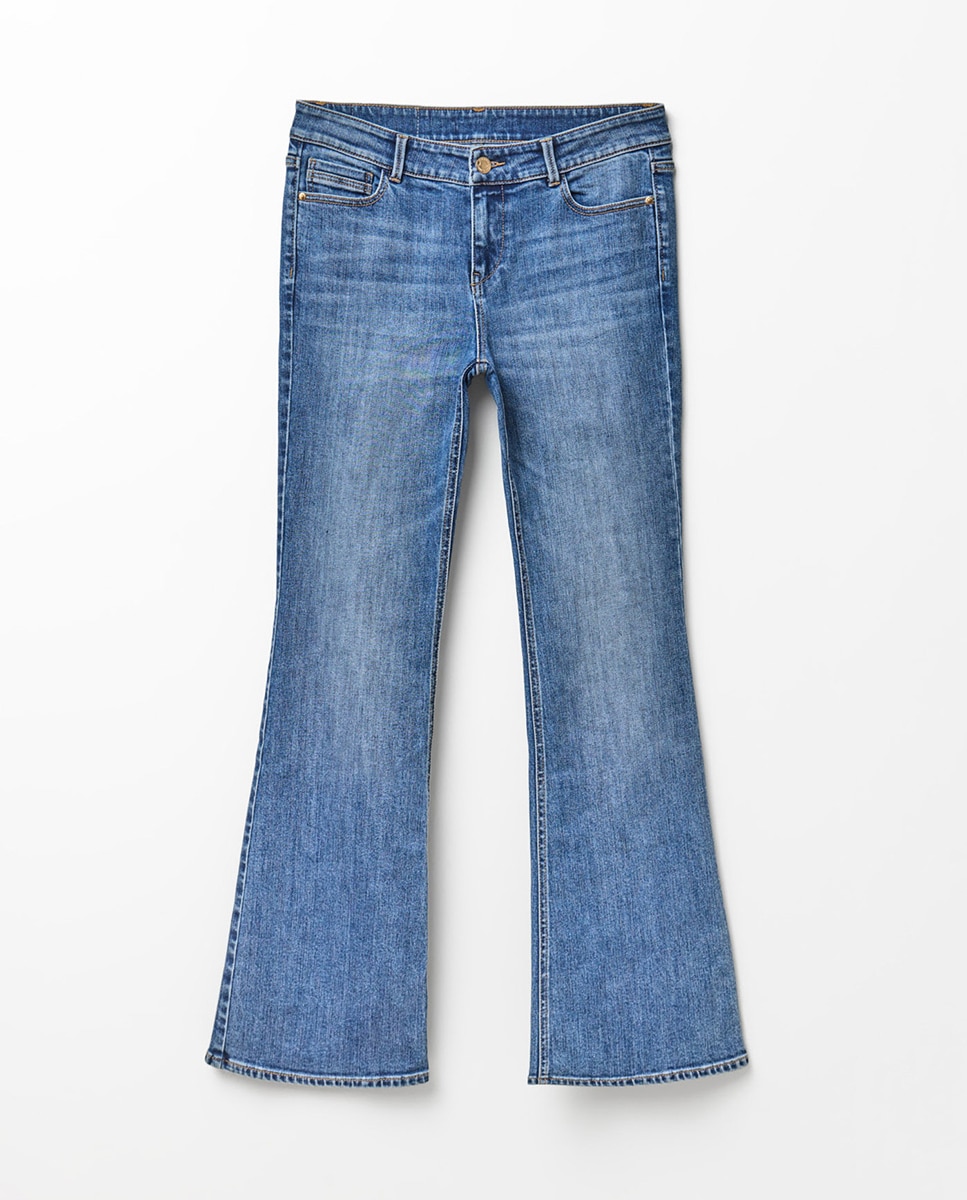 Jeans corte bota tiro bajo - Sfera - Azul Suave Azul Suave-7