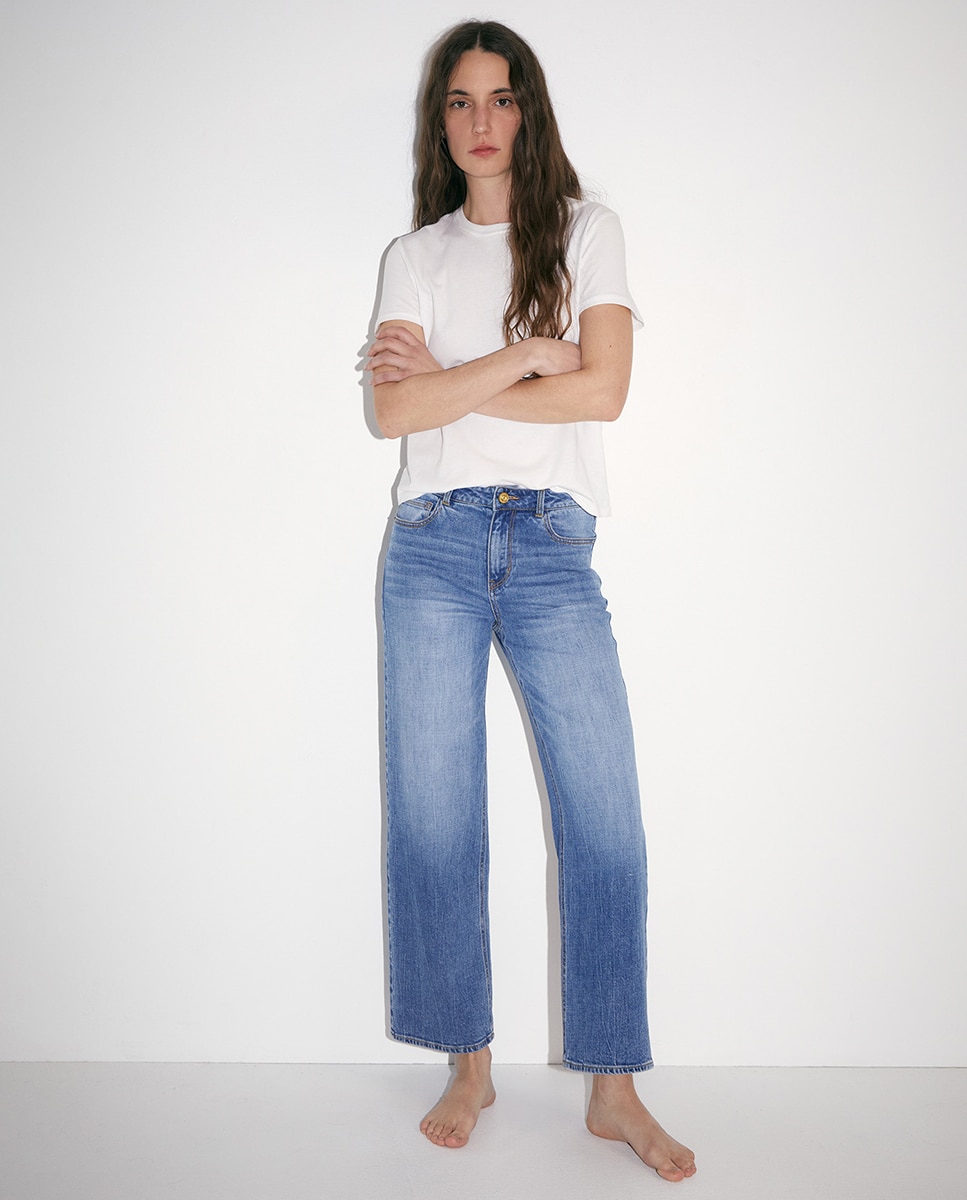 Imagem 0 de Jeans Straight Largas