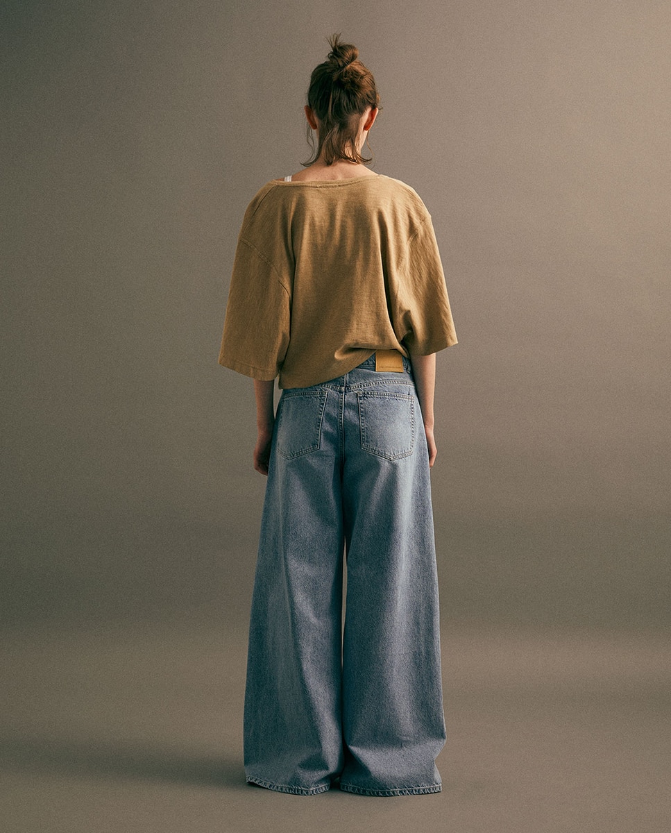 Jeans Straight Largas Cerúleo-6