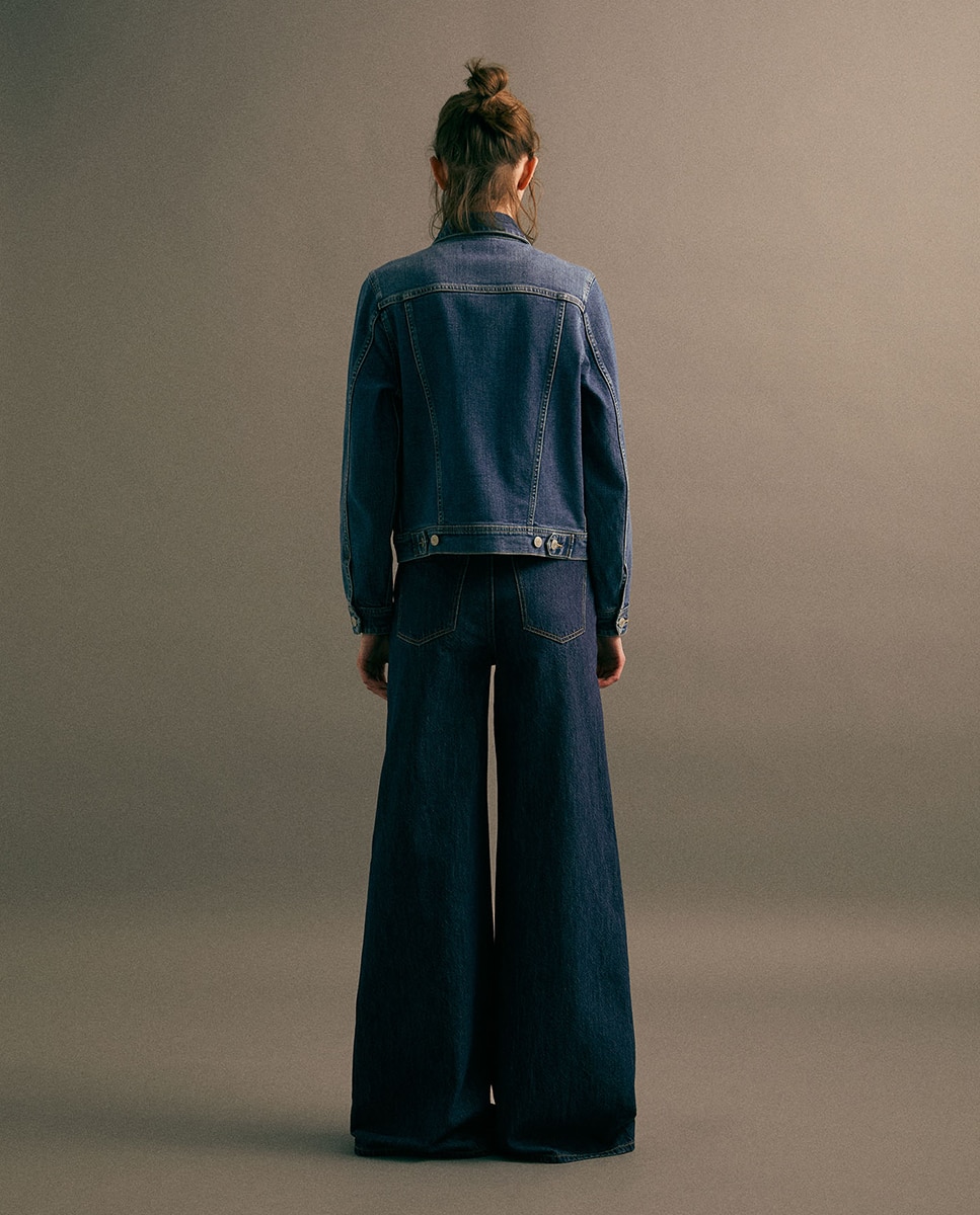 Jeans Palazzo com Cintura Subida Índigo-4