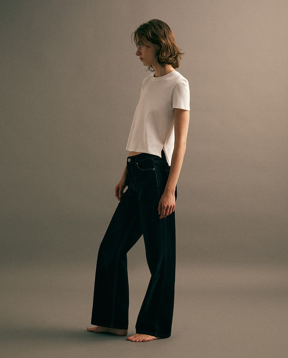 Jeans Straight Largas Preto Intenso-5