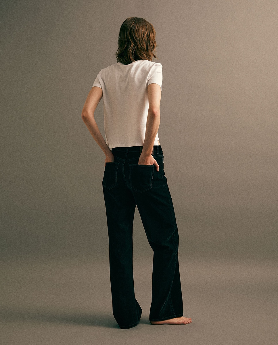 Jeans Straight Largas Preto Intenso-6