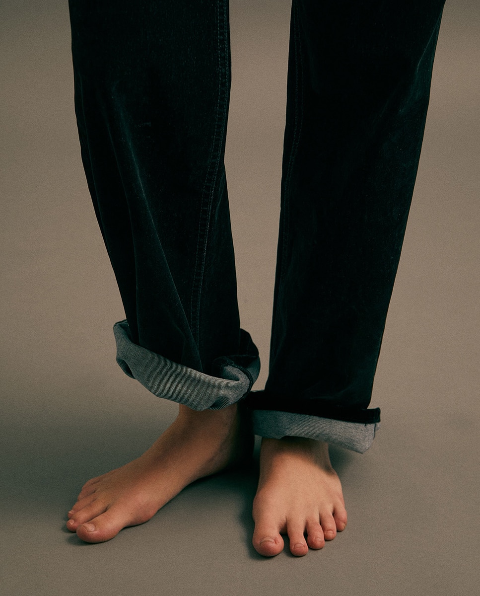 Jeans Straight Largas Preto Intenso-9