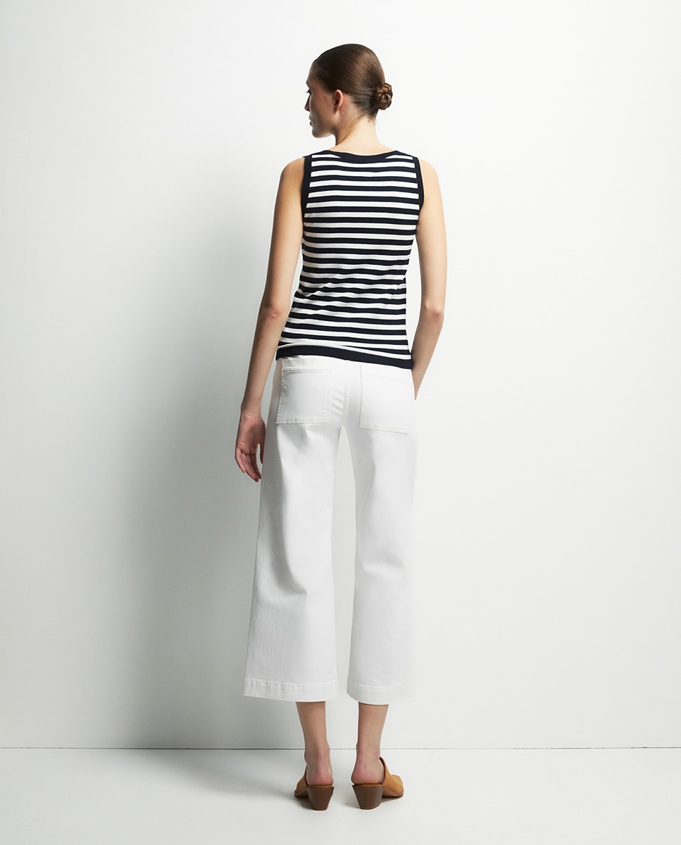 Jeans Culotte Branco-4