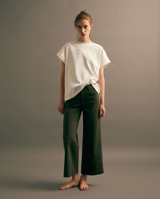 Imagen 0 de Jeans tiro alto culotte