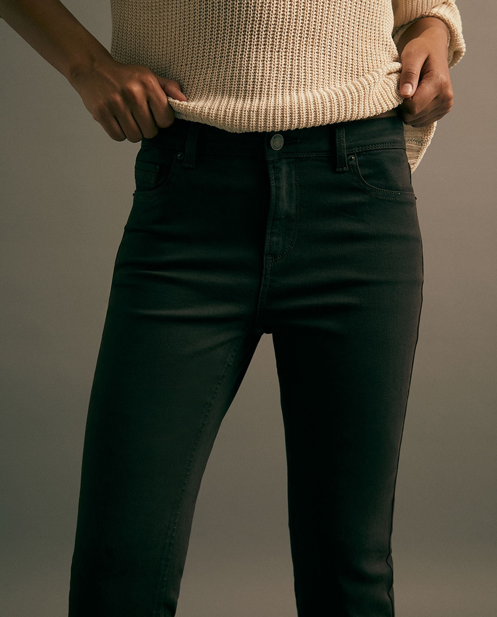 Jeans Straight Pencil Chocolate-3