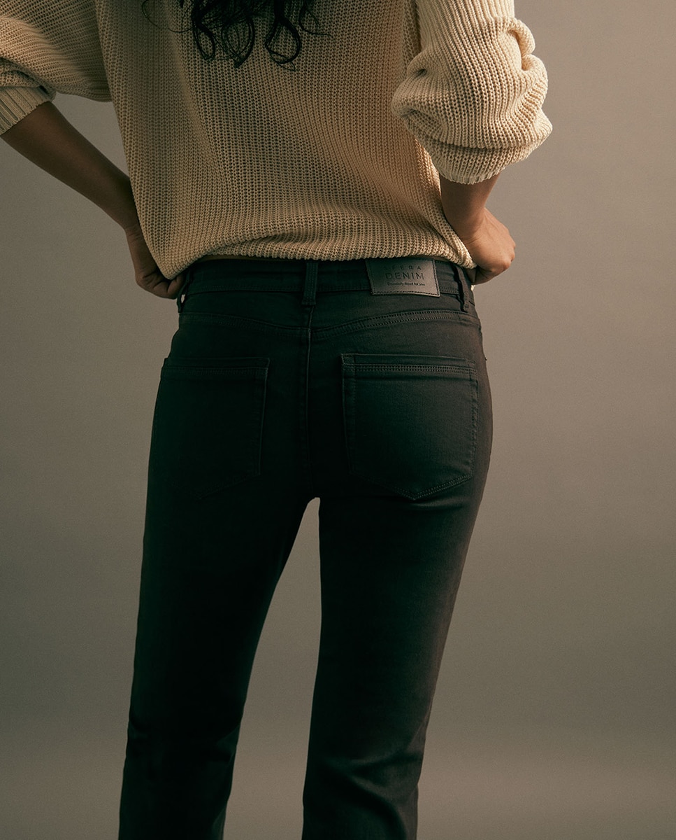 Jeans Straight Pencil Chocolate-6
