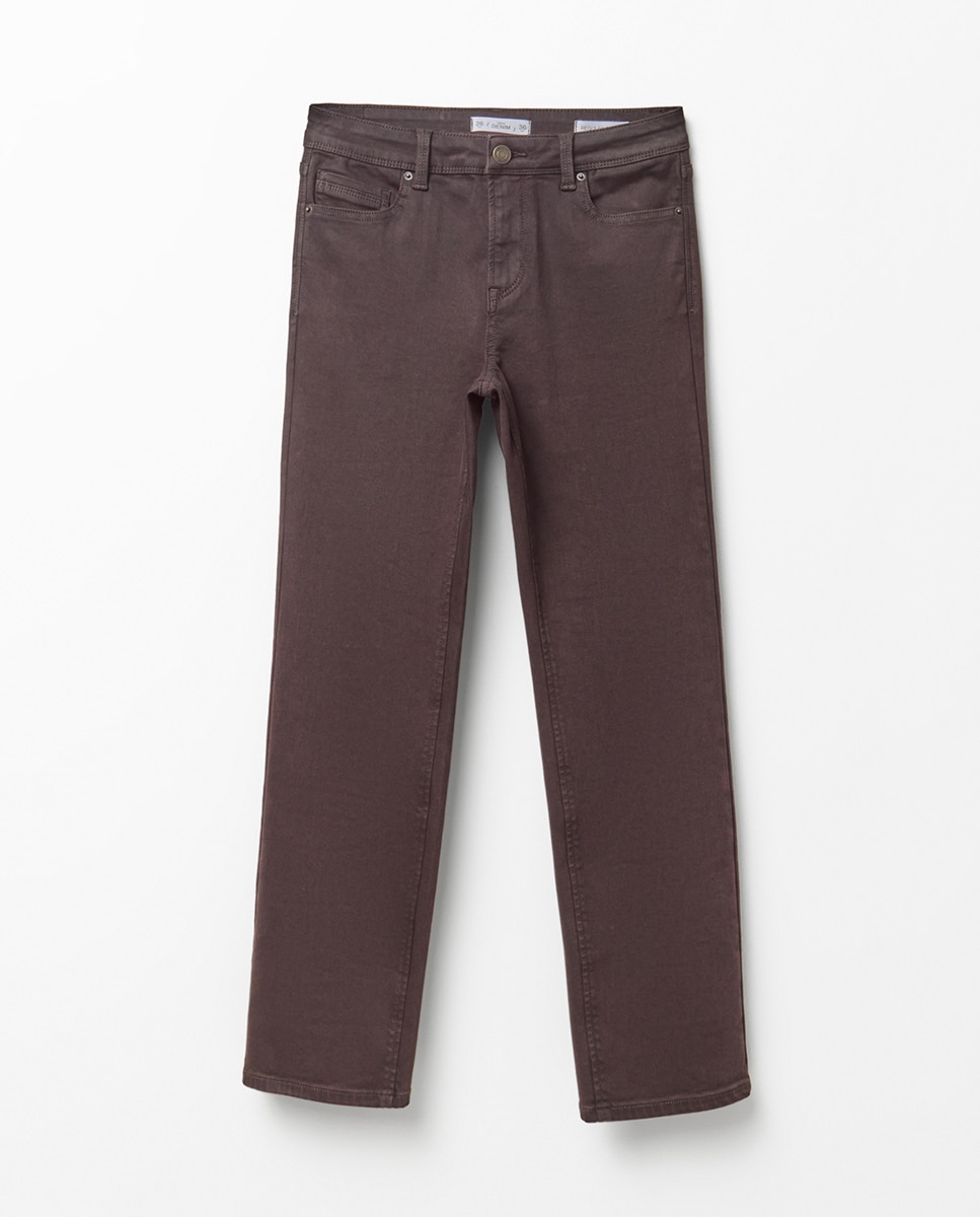 Jeans Straight Pencil Chocolate-7