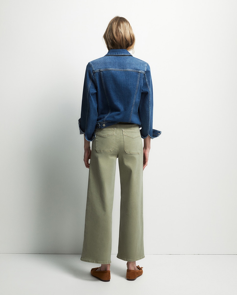 Jeans Culotte Caqui-4
