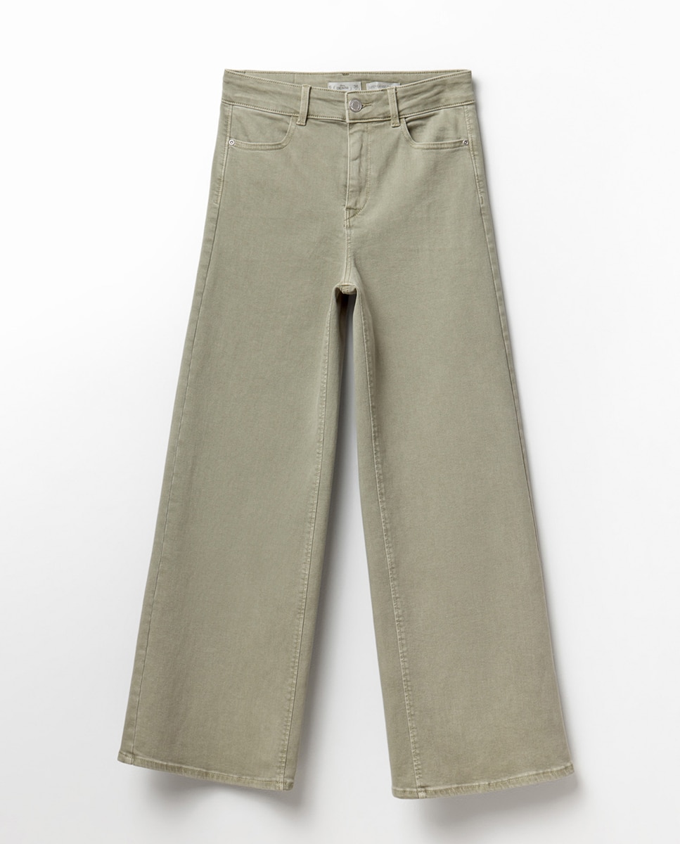 Jeans Culotte Caqui-5