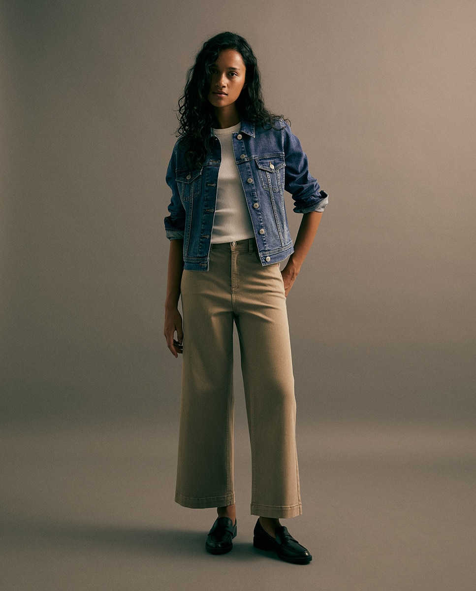 Imagen 0 de Jeans tiro super alto culotte