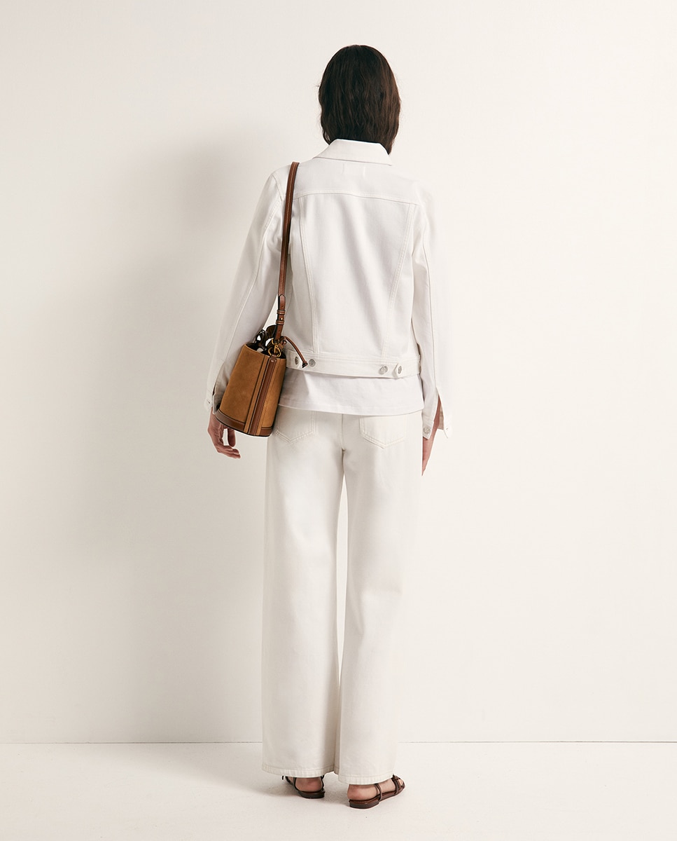 Casaco de Ganga Straight Branco-5