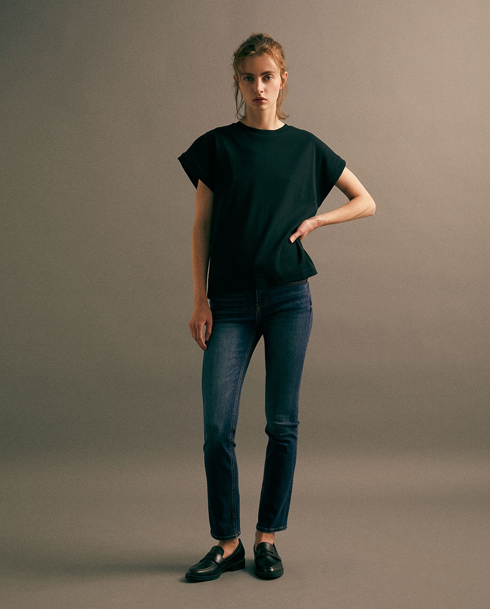 Imagem 0 de Jeans Skinny de Cintura Subida