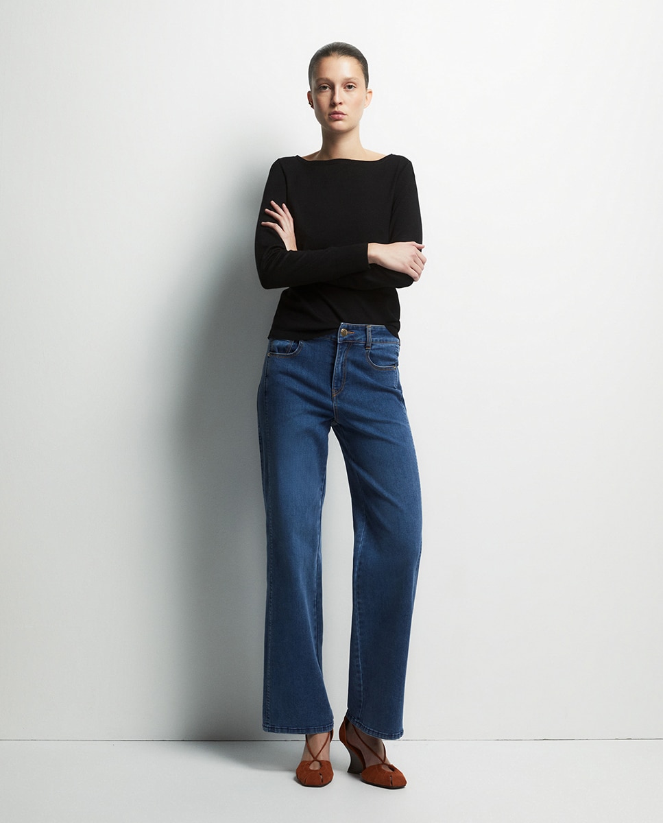 Imagem 0 de Jeans Straight Largas