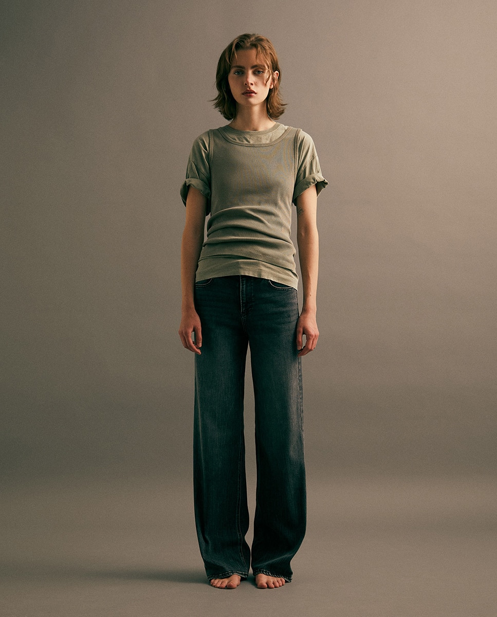 Imagem 0 de Jeans Straight Largas