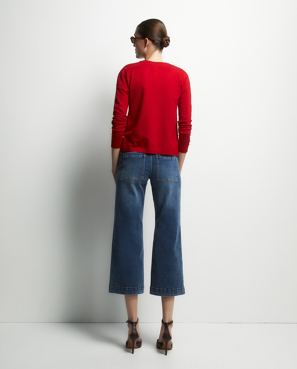 Jeans Culotte Azul-médio-4