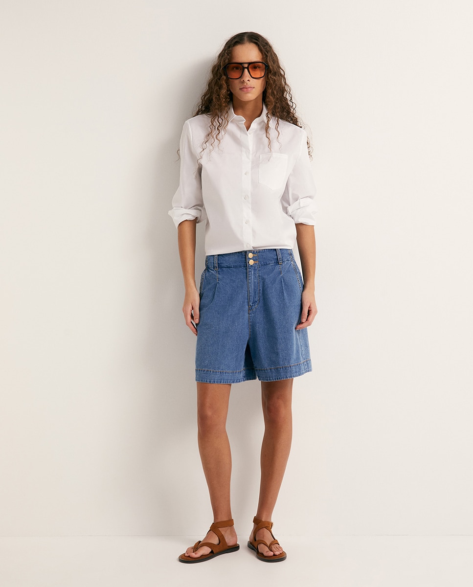Sfera - Jeans ancho bermuda.