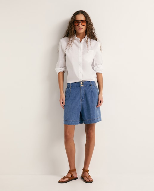 Imagen 0 de Jeans ancho bermuda