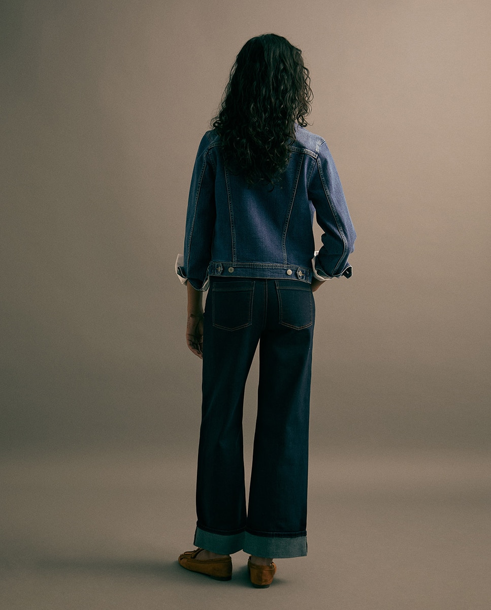 Jeans Straight pelo Tornozelo Índigo-5