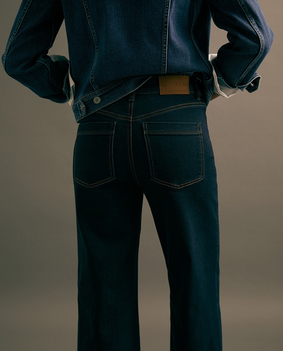 Jeans Straight pelo Tornozelo Índigo-6