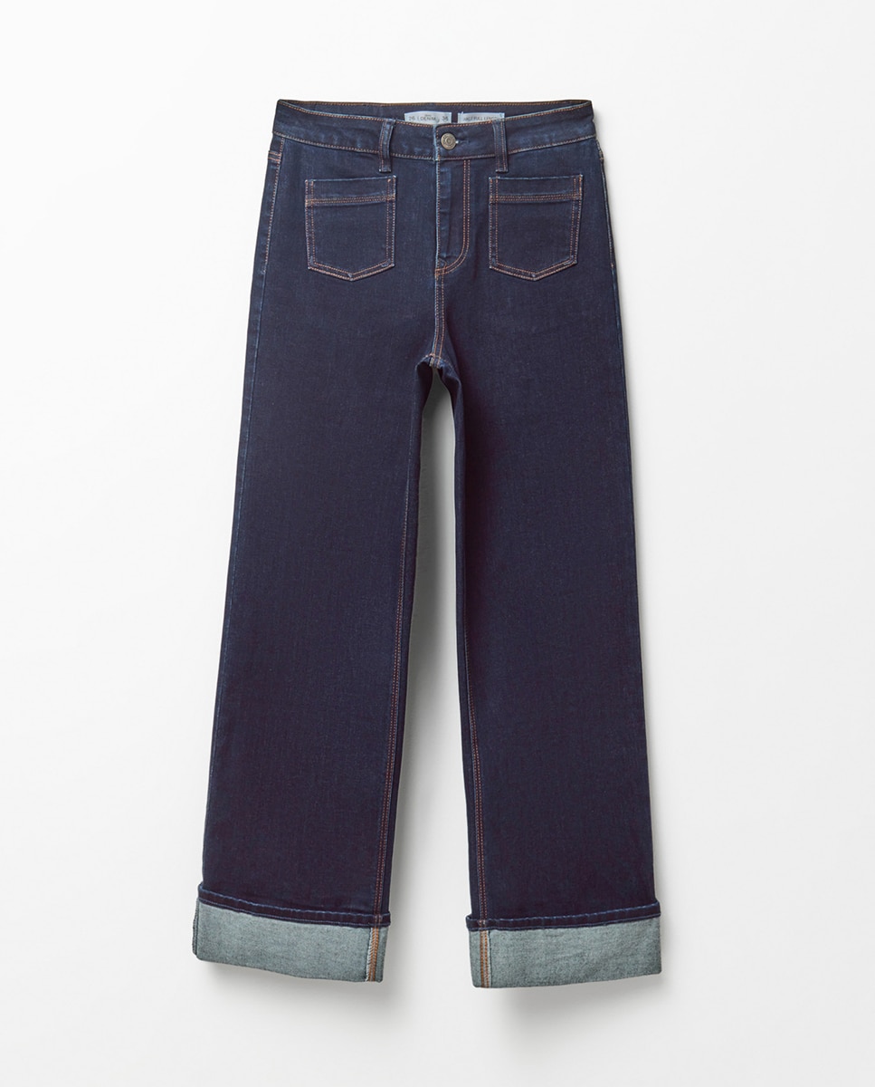 Jeans Straight pelo Tornozelo Índigo-7