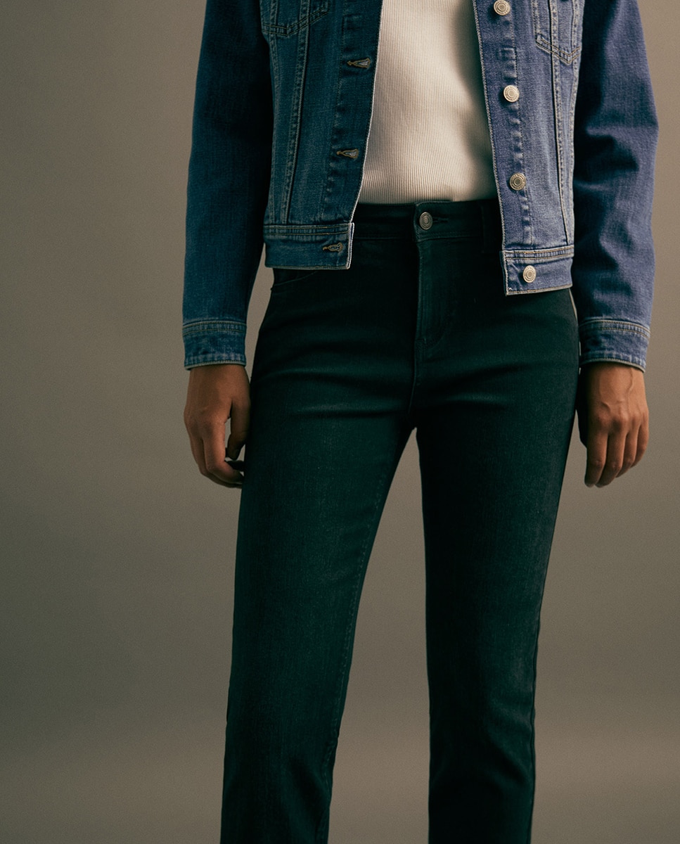 Jeans Straight Pencil Preto Intenso-3