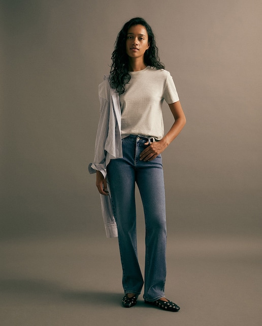 Imagen 0 de Jeans recto tiro alto