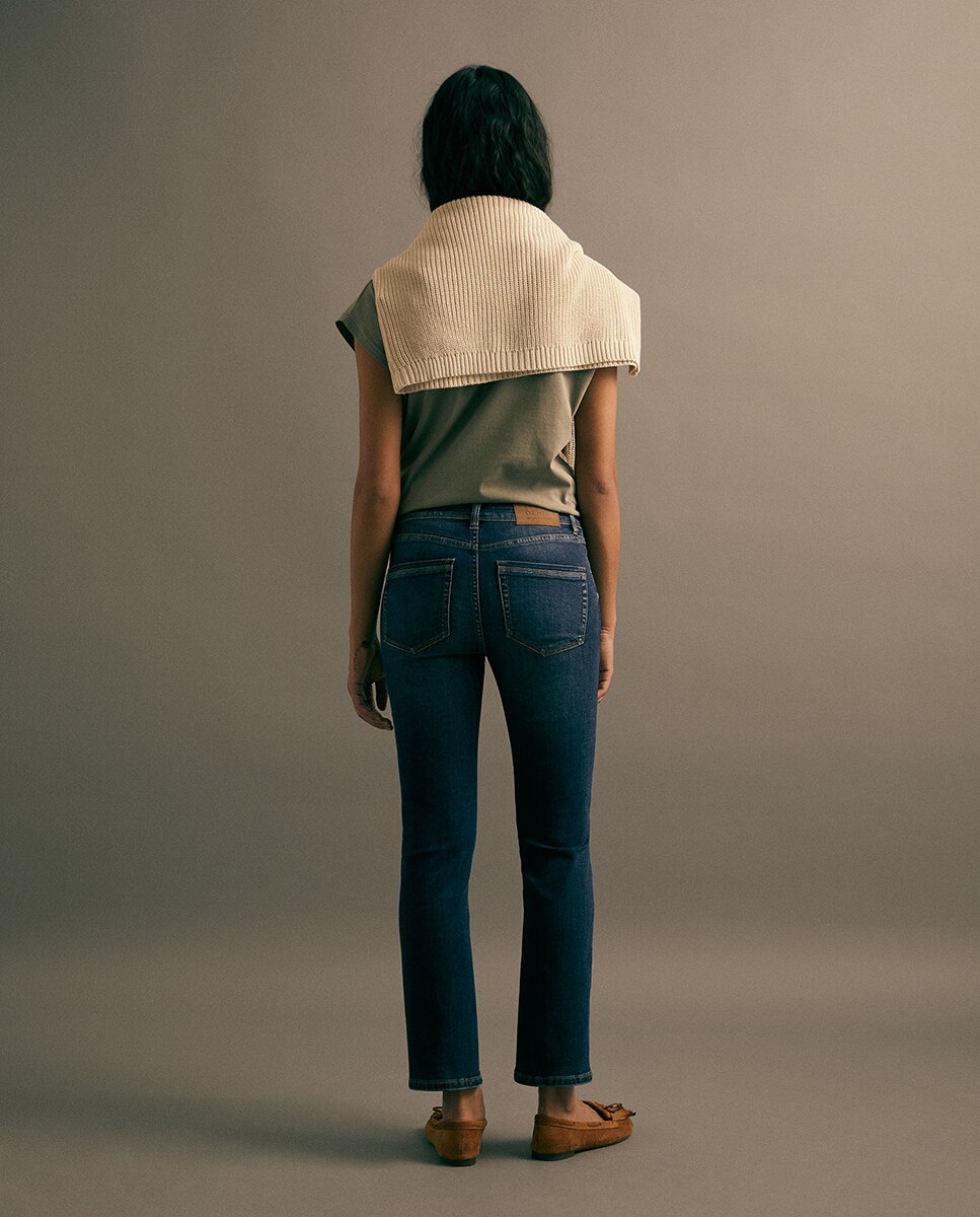 Jeans Straight Pencil Azul Suave-5